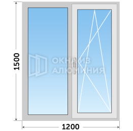 Окно с импостом AL-520